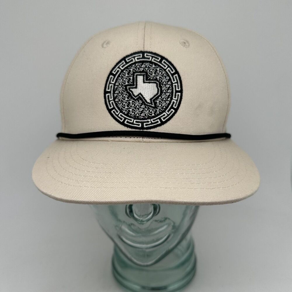 Melonwear Coca-Cola Texas Rangers Hat Snap Back Mens One Size Beige Rope Western